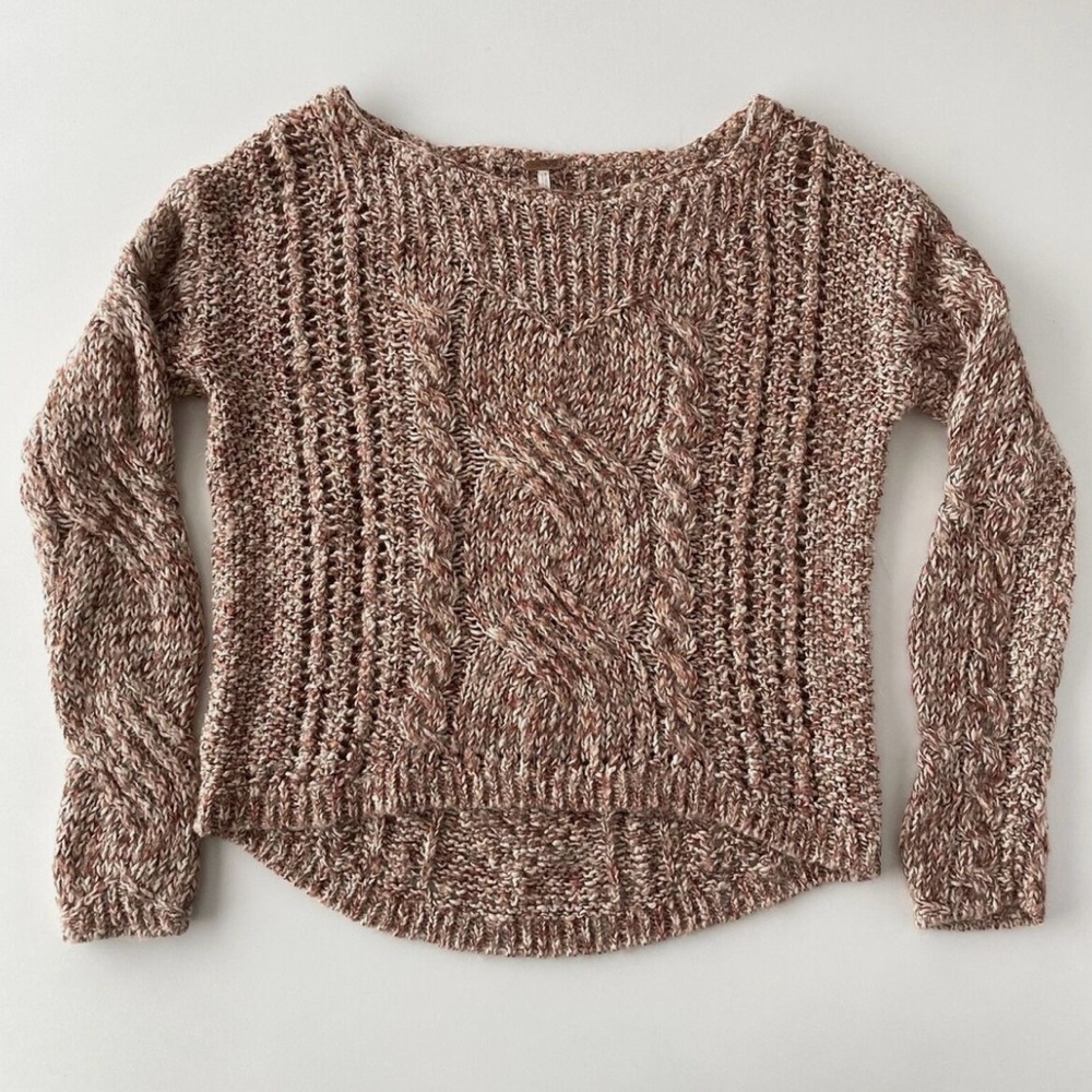 Cozy Knit Sweater in Marled Brown